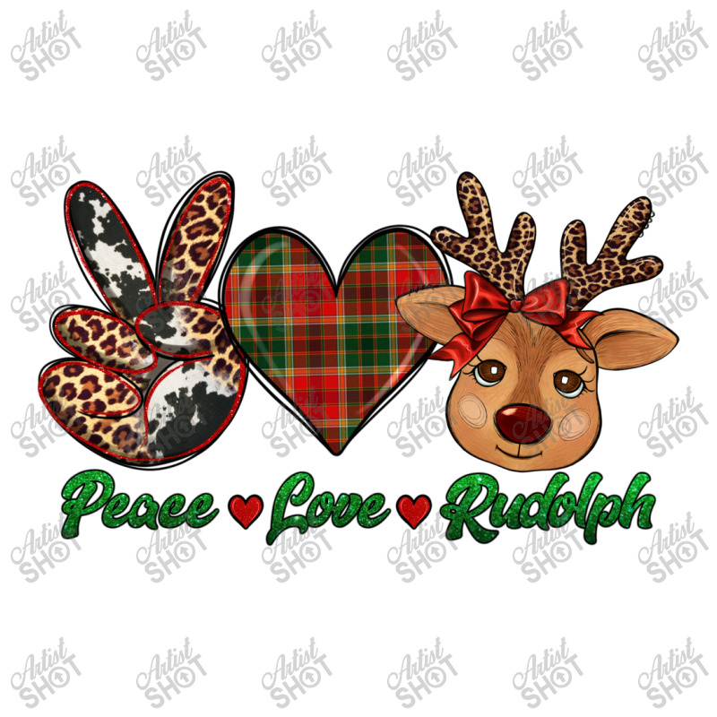 Peace Love Rudolph Raglan Crop Top | Artistshot