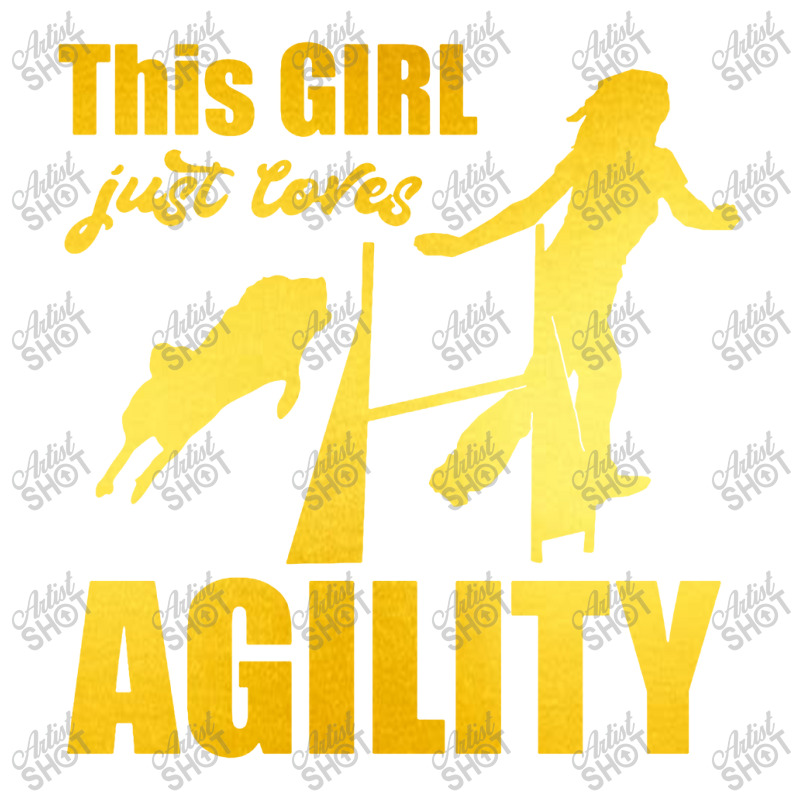 This Girl Just Loves Agility Girls Dog Sports Raglan Crop Top by Jacobs | Artistshot