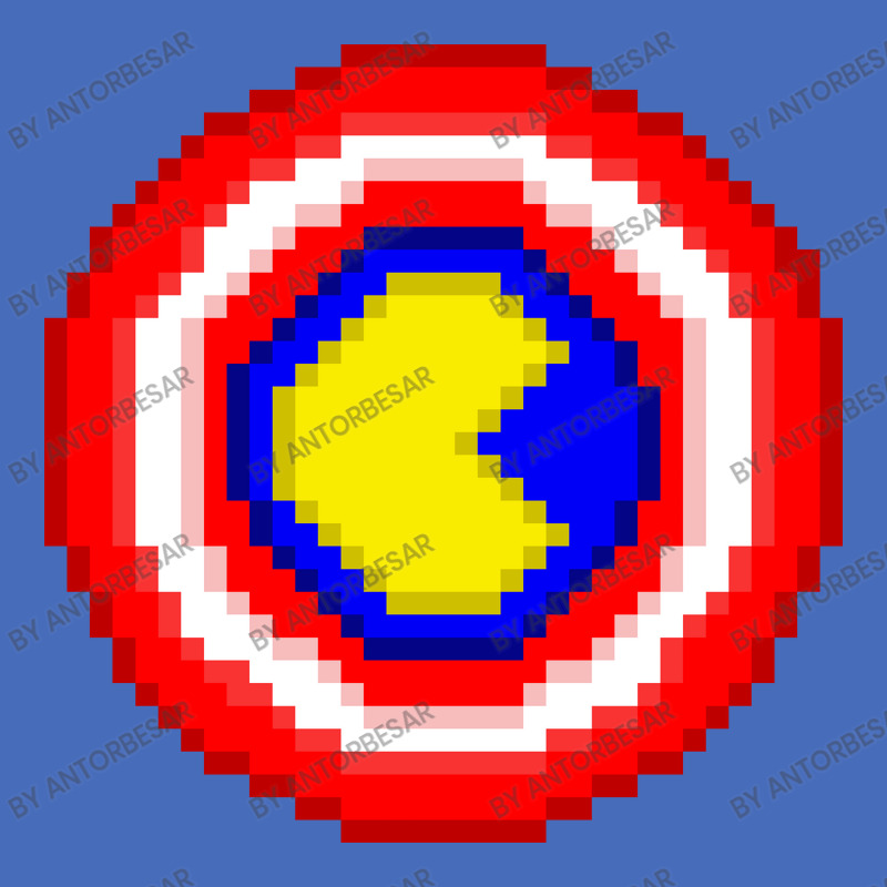 American Pacman Shield Basic T-shirt by antorbesar | Artistshot