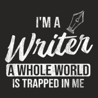 Whole World Trapped In Me Author Writer Ladies Fitted T-shirt | Artistshot