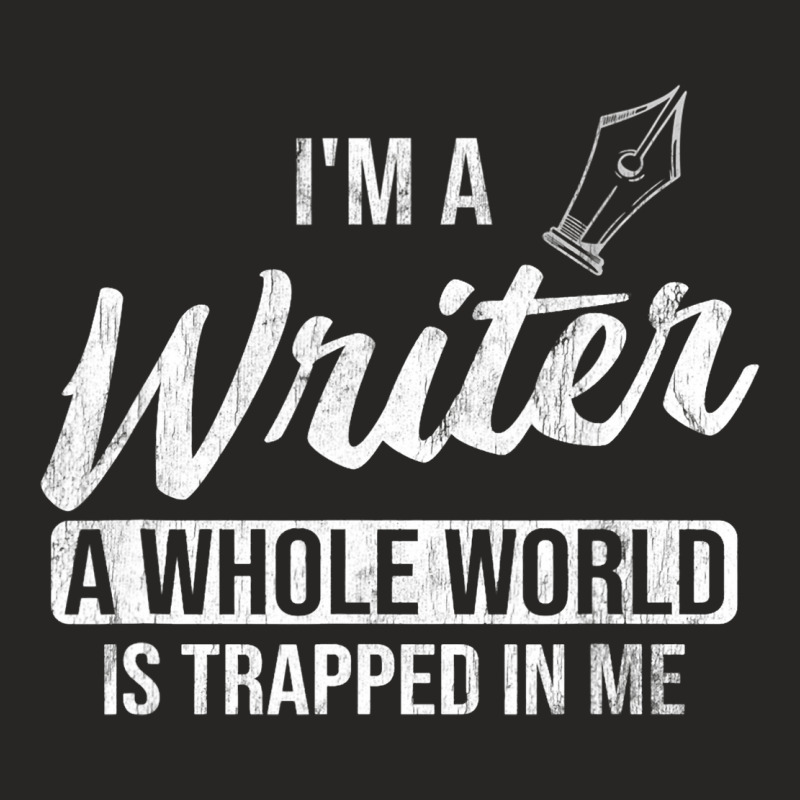 Whole World Trapped In Me Author Writer Ladies Fitted T-Shirt by DilynnRinker | Artistshot