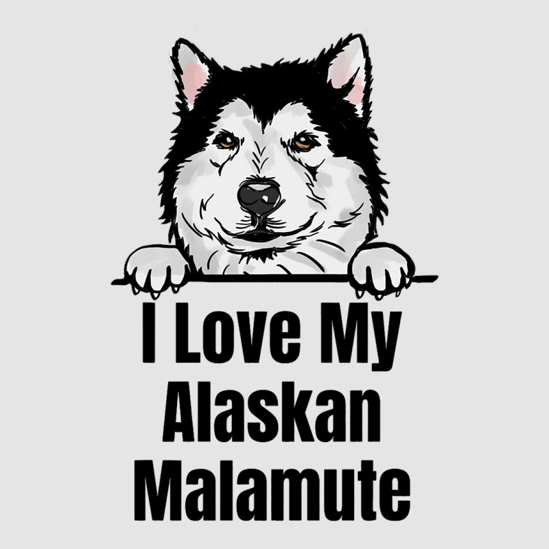 I Love My Alaskan Malamute Dog Breed Fun Dog Lover Medium-length Apron | Artistshot