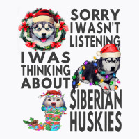 Funny Christmas Siberian Husky Santa Hat Dark Pupp T-shirt | Artistshot