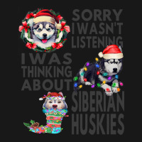 Funny Christmas Siberian Husky Santa Hat Dark Pupp Flannel Shirt | Artistshot