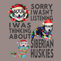 Funny Christmas Siberian Husky Santa Hat Dark Pupp Vintage T-shirt | Artistshot