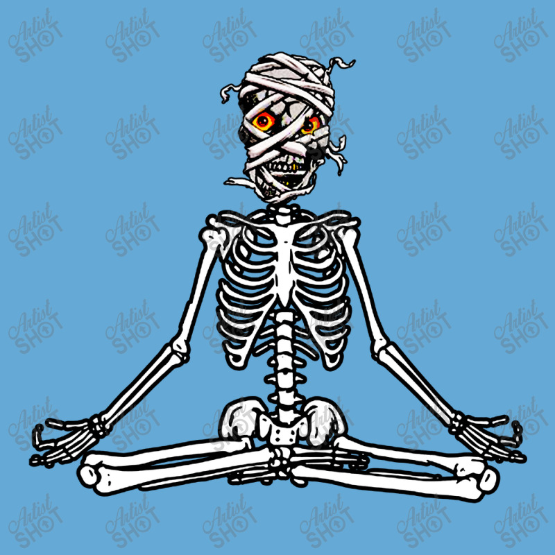 Halloween Skeleton Mummy Meditation Basic Youth T-shirt by Donkey Apparel | Artistshot