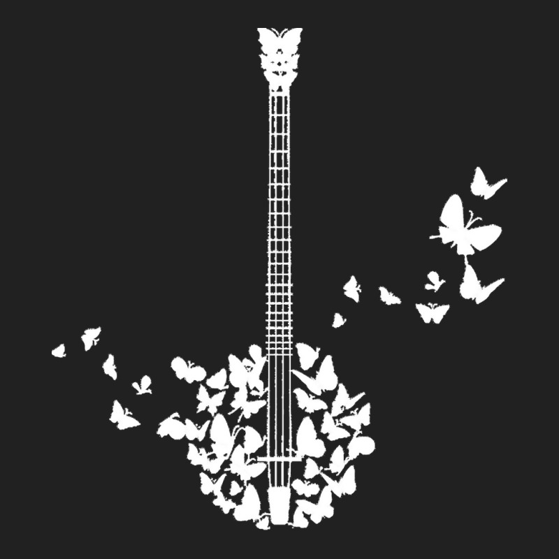 Banjo Instrument T  Shirt A Banjo Instrument With Beautiful Butterflie Basic Youth T-shirt by delmer | Artistshot