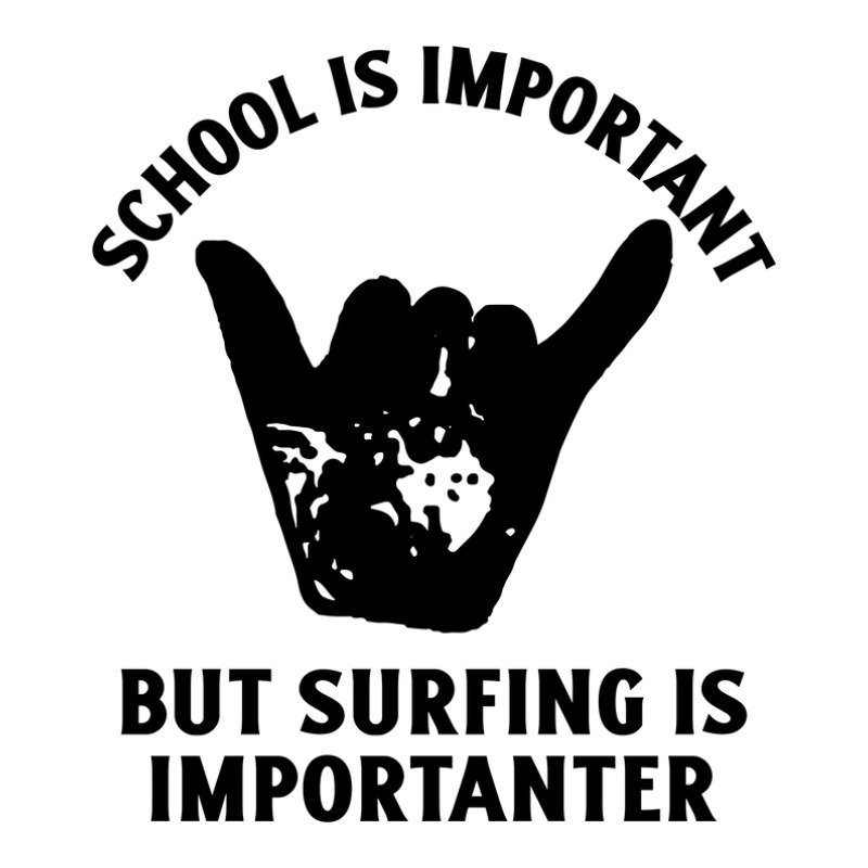 School Is Important But Surfing Is Importanter Raglan Crop Top | Artistshot