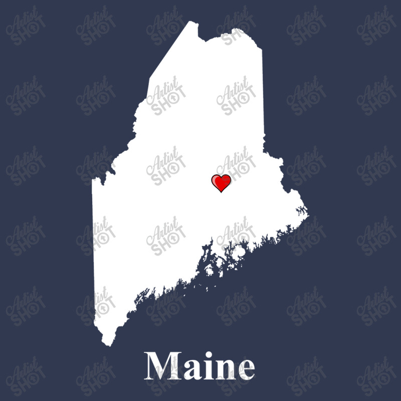 Maine Love Map Basic T-shirt | Artistshot