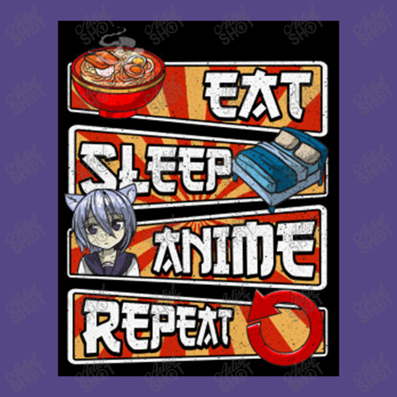 Eat Sleep Anime Repeat Cute Anime Obsessed   Eat Sleep Anime Repeat Basic T-shirt by mrdjpancake | Artistshot