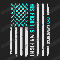 His Fight American Flag Congenital Basic T-shirt | Artistshot