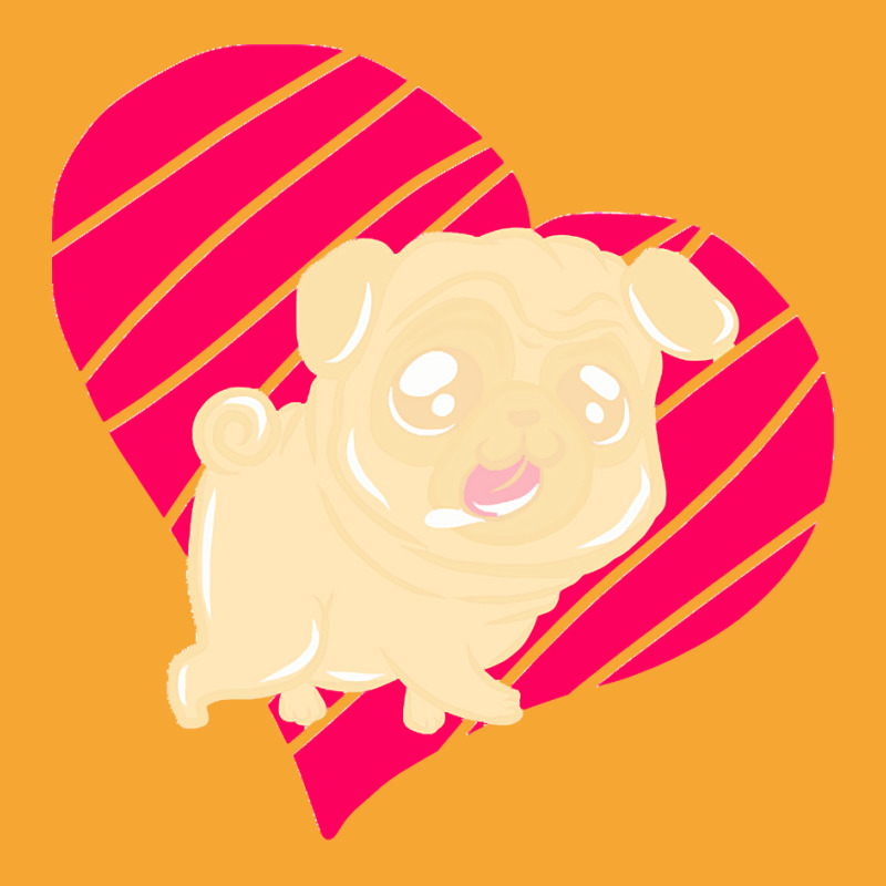 Cute Pug Heart Love Gift T  Shirt Cute Pug Dog Heart Clothing T  Shirt Basic T-shirt | Artistshot