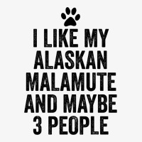 I Like My Alaskan Malamute And Maybe 3 People Funn Ladies Fitted T-shirt | Artistshot