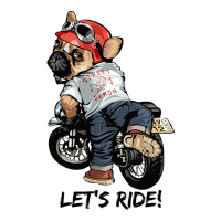 Funny Pug Dog Pug On A Motorcycle Lets Ride 3/4 Sleeve Shirt | Artistshot