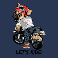 Funny Pug Dog Pug On A Motorcycle Lets Ride Men Denim Jacket | Artistshot