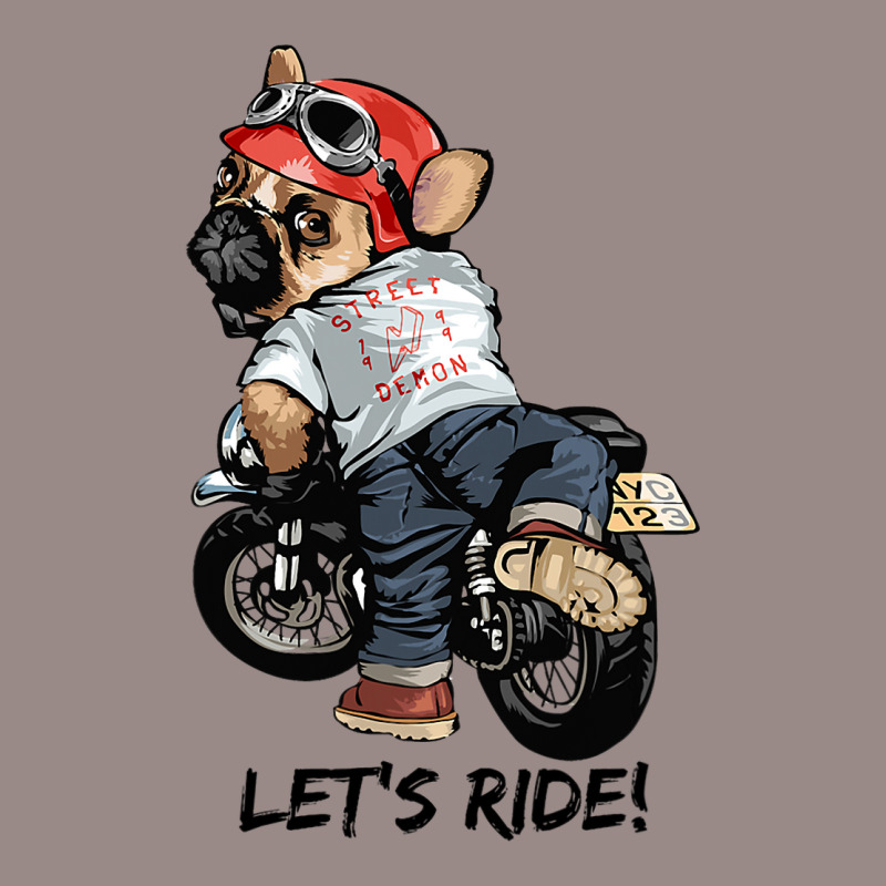 Funny Pug Dog Pug On A Motorcycle Lets Ride Vintage T-shirt | Artistshot