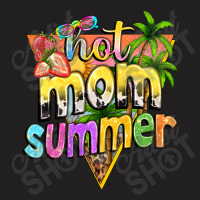 Hot Mom Summer With Background T-shirt | Artistshot