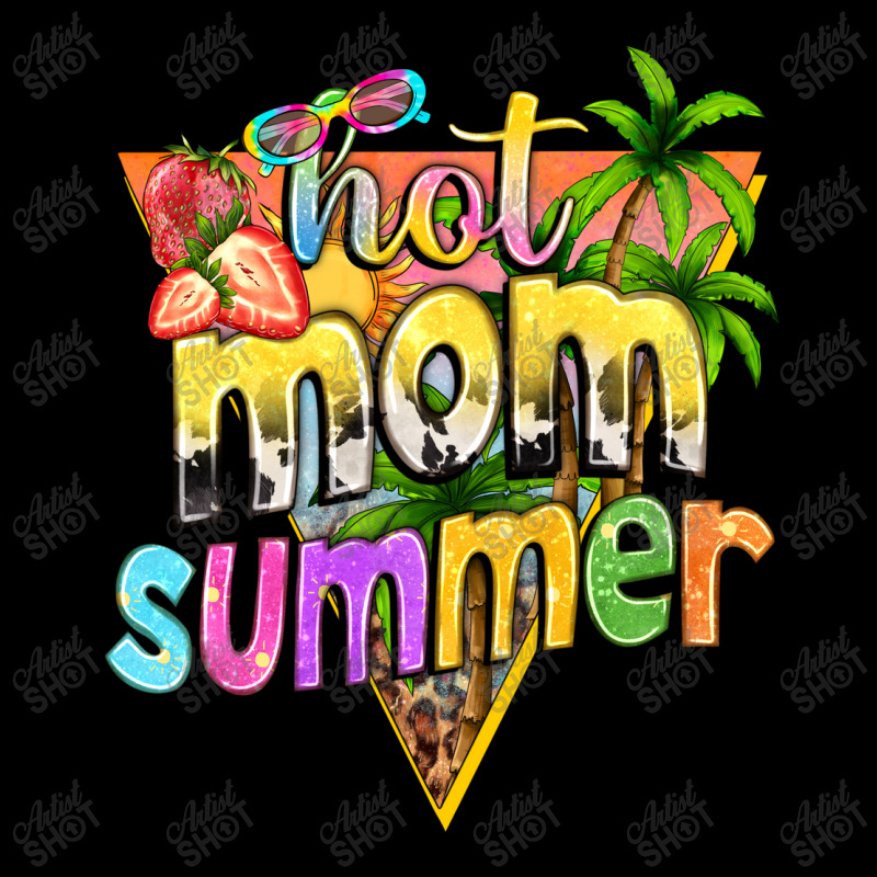 Hot Mom Summer With Background Fleece Short | Artistshot