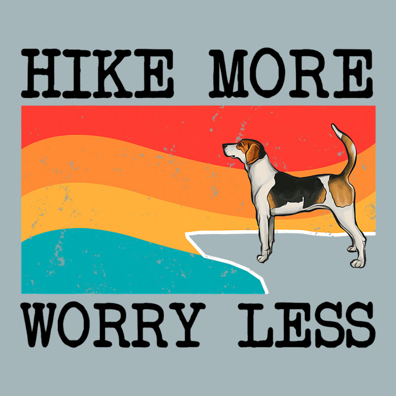 Hike More Worry Less English Foxhound Graphic Hiki Unisex Sherpa-Lined Denim Jacket by NariahPringl | Artistshot