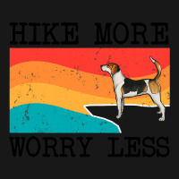 Hike More Worry Less English Foxhound Graphic Hiki Flannel Shirt | Artistshot