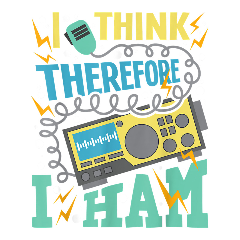 I Think Therefore I Ham   Ham Radio Amateur Radio Operator T Shirt Raglan Crop Top by kadejahdomenick | Artistshot