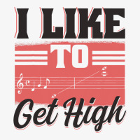 I Like To Get High Music Notes Opera Singer Choir  Ladies Fitted T-shirt | Artistshot