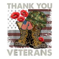 Thank You Veterans Combat Boots Poppy Flower Us Flag T Shirt Raglan Crop Top | Artistshot