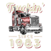 Womens Truckin Since 1983 Trucker Big Rig Driver 39th Birthday V Neck Raglan Crop Top | Artistshot