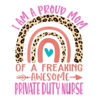 Proud Mom Of A Freaking Awesome Private Duty Nurse Mama Cute T Shirt Raglan Crop Top | Artistshot