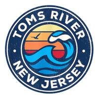 Toms River New Jersey Nj Vintage Nautical Waves Design T Shirt Raglan Crop Top | Artistshot