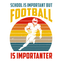 Football Schools Important But Football Is Importanter Funny Vintage 1 Raglan Crop Top | Artistshot