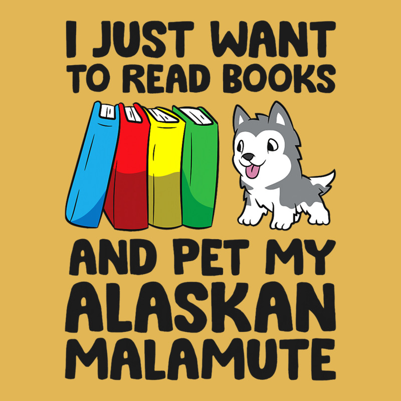 I Just Want To Read Books And Pet My Alaskan Malam Vintage Hoodie And Short Set | Artistshot