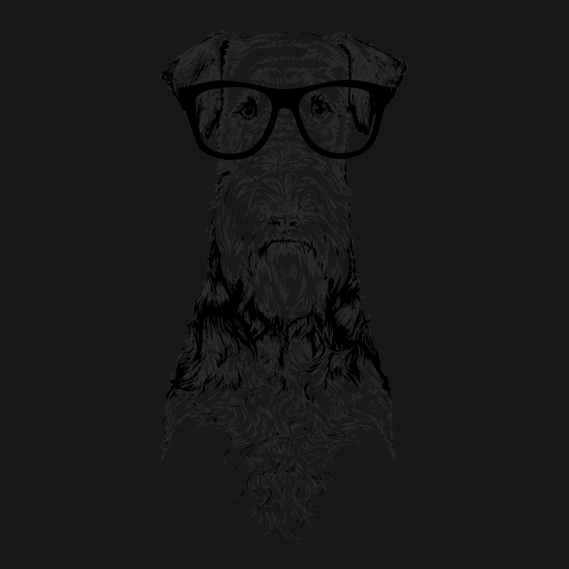 Hipster Airedale Terrier In Nerd Glasses Dog Flannel Shirt | Artistshot