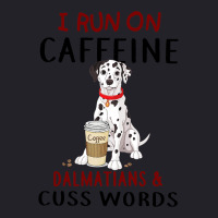 Funny Dog Gift I Run On Caffeine Dalmatians Cuss W Unisex Sherpa-lined Denim Jacket | Artistshot