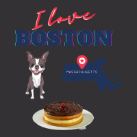 I Love Boston Massachusetts Terrier Creme Pie Funn Vintage Hoodie | Artistshot