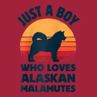 Alaskan Malamute Just A Boy Who Loves Retro Vintage Sunset Raglan Base Basic T-shirt | Artistshot