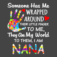 Autism Nana T  Shirt Wrapped Around Their Little Finger Autism Nana T Basic T-shirt | Artistshot