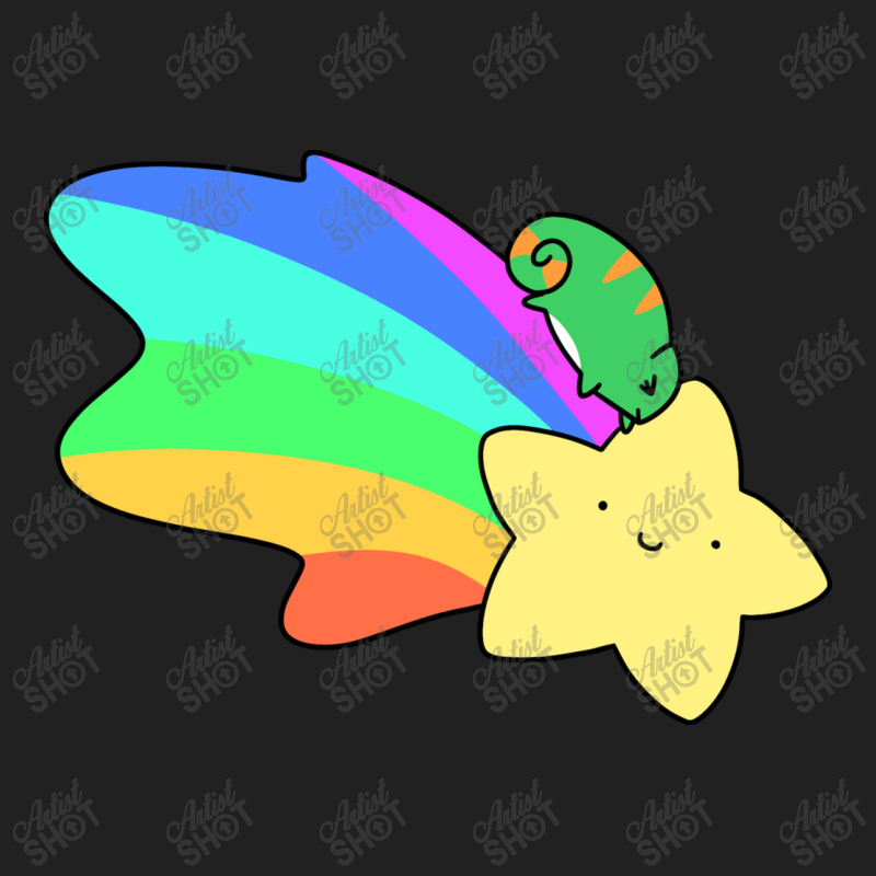 Rainbow Shooting Star Chameleon Basic T-shirt | Artistshot