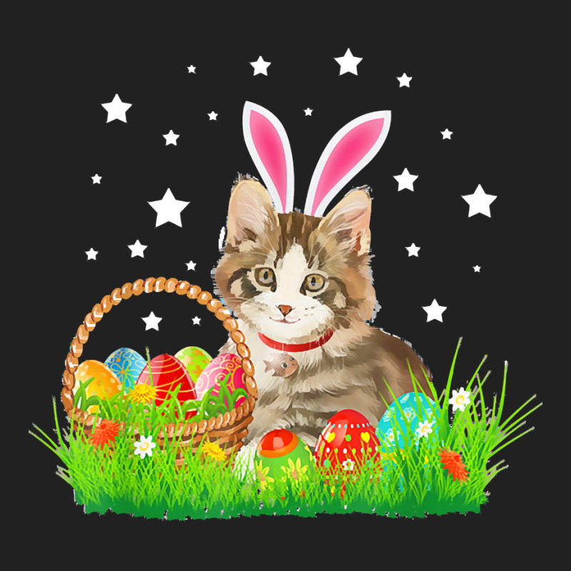 Easter Day T  Shirt Cute Cat Pet Hunting Egg Tree Bunny Easter Day T Basic T-shirt by larmstrong437 | Artistshot