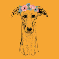 Greyhound With Floral Headband Dog Mom Basic T-shirt | Artistshot