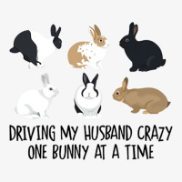 Funny Driving My Husband Crazy One Bunny At A Time Ladies Fitted T-shirt | Artistshot