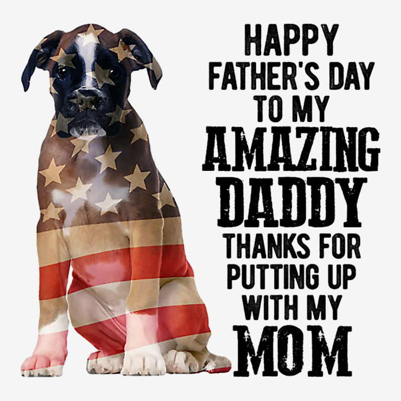 Happy Fathers Day To My Amazing Daddy Boxer Dog Adjustable Cap | Artistshot