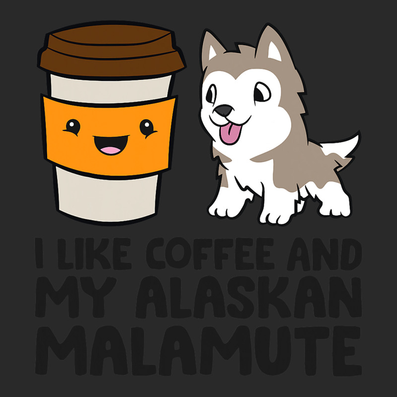 I Like Coffee And My Alaskan Malamute Printed Hat | Artistshot