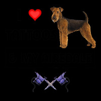 I Love Tattoos And My Airedale Terrier Dog Tattooe Legging | Artistshot