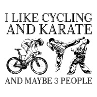 I Like Cycling And Karate And Maybe 3 People Karat V-neck Tee | Artistshot