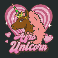 Afro Unicorn Caramel Logo Heart Sparkles V2 Women's Triblend Scoop T-shirt | Artistshot