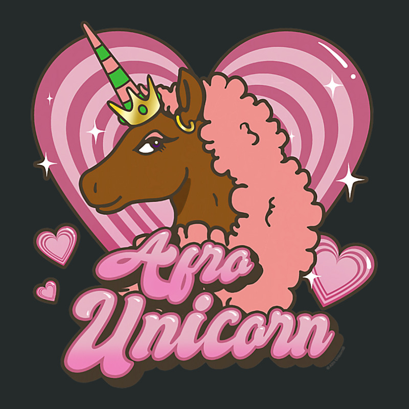 Afro Unicorn Caramel Logo Heart Sparkles V2 Women's Triblend Scoop T-shirt by BristolEstes | Artistshot