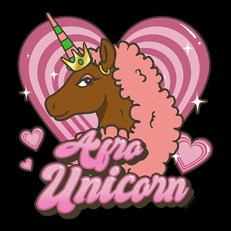 Afro Unicorn Caramel Logo Heart Sparkles V2 Cropped Hoodie by BristolEstes | Artistshot