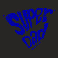 Chalk Lettering Style Illustration Of Super Dad Ladies Fitted T-shirt | Artistshot