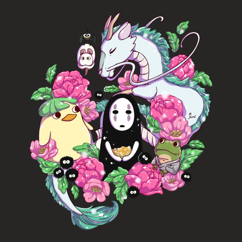 Studio Ghibli Ladies Fitted T-Shirt by mazikos | Artistshot